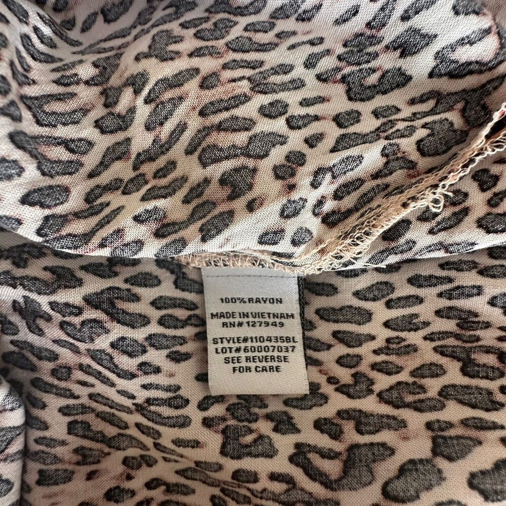 Emma & Michele Women’s Leopard Print Maxi Button Front Belted Dress Size M - Picture 11 of 13